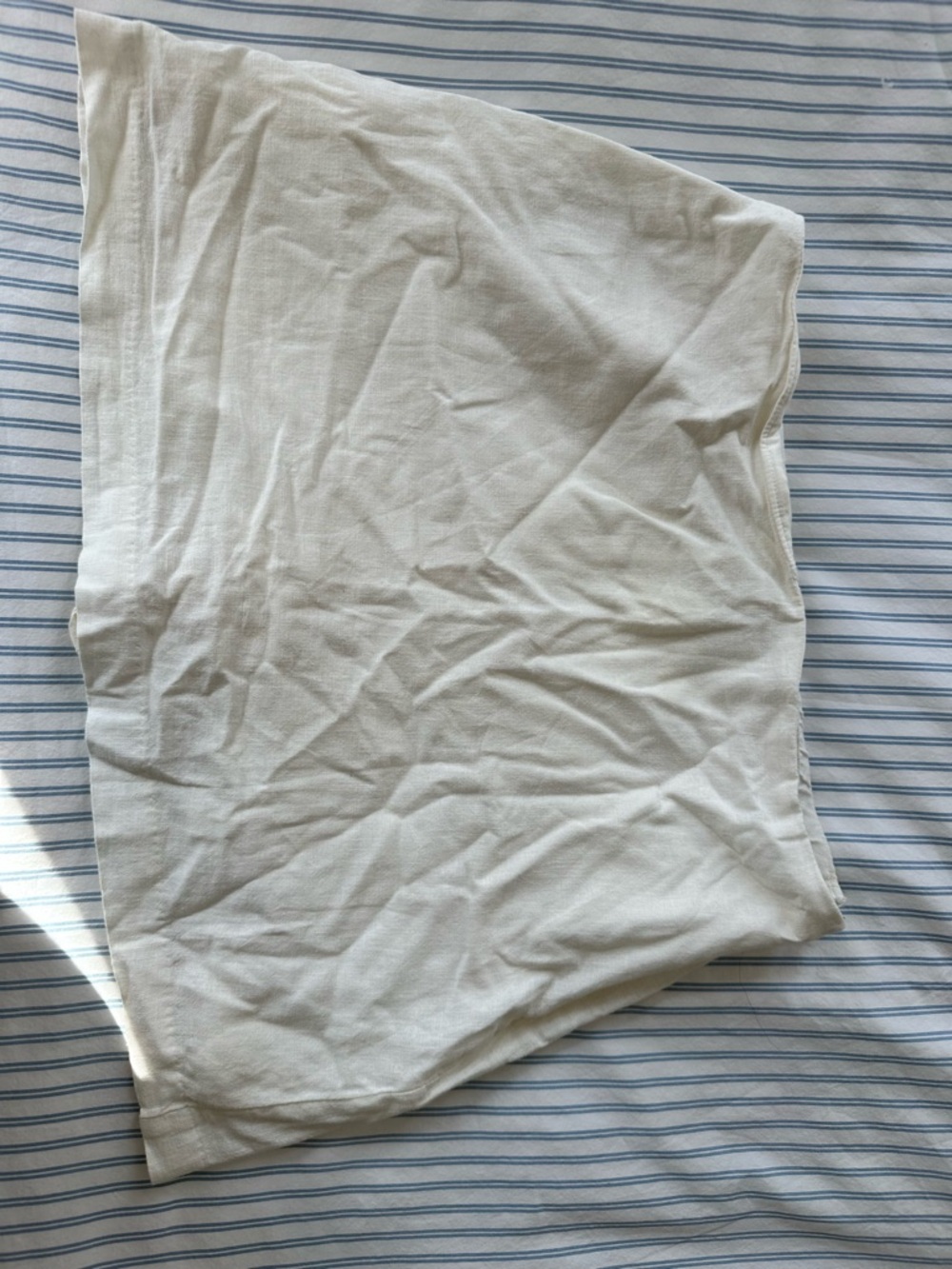 Abercrombie & Fitch Linen White Mini Skirt with Built In Shorts
